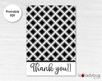 Printable Cookie Thank You Card: Minimalist Polka Dot Design (Digital Download)