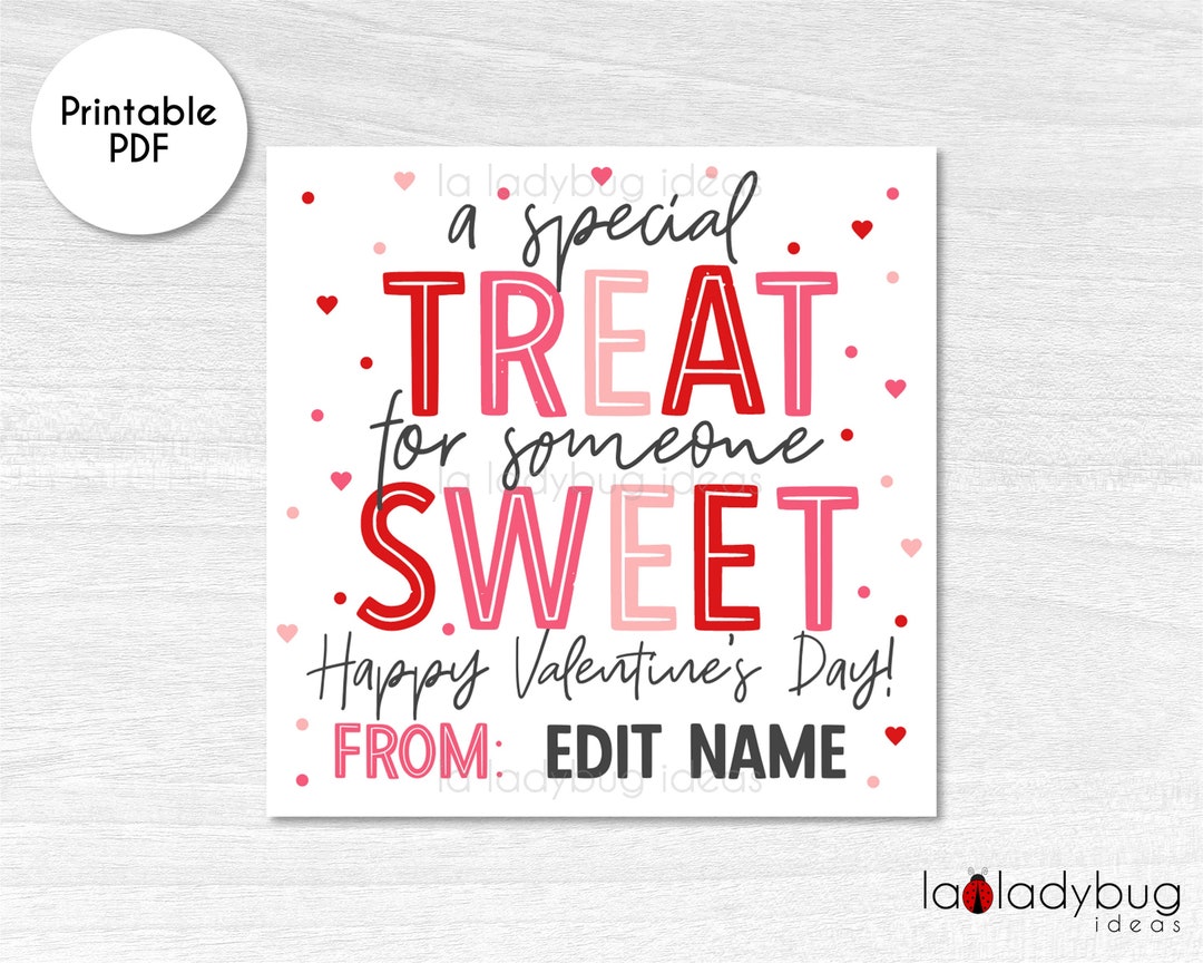 Printable Valentines Tags. Printable Valentines Day Gift Tags. Editable ...