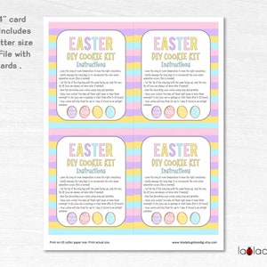 Easter DIY Cookie Kit Instructions. Easter DIY Cookie Kit Printable ...