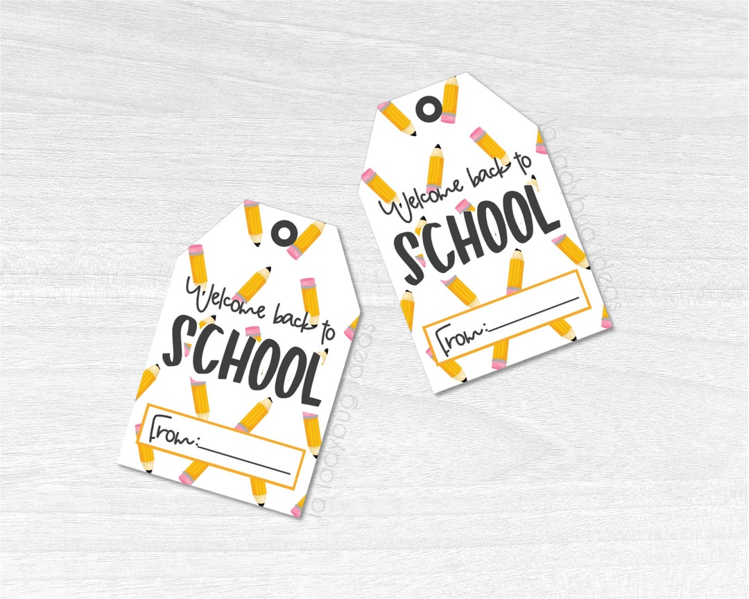 Back to School Gift Tags. Tags for Teachers. Printable PDF. Instant ...