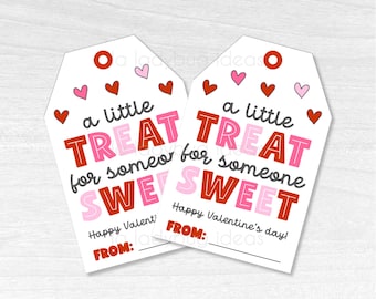 Valentine's Day Gift Tags, Printable Treat Tags (PDF)