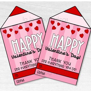 Valentines Teacher Tag.  Printable Thank you Tags for Valentines Day. Printable PDF. Instant Download. Valentine tag. Teacher appreciation