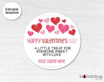 Valentines Day Gift tags EDITABLE. Printable Valentine's Day tags. Editable and printable gift cards. Easy to edit JPEG/PDF.