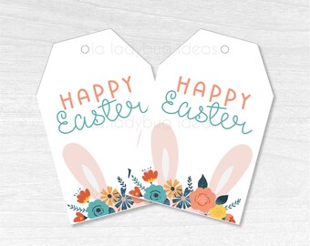 Easter Gift Tags. Happy Easter Gift Tags. Printable PDF. Instant Download. Easter printable tags. Easter tags. Printable Easter Basket tags