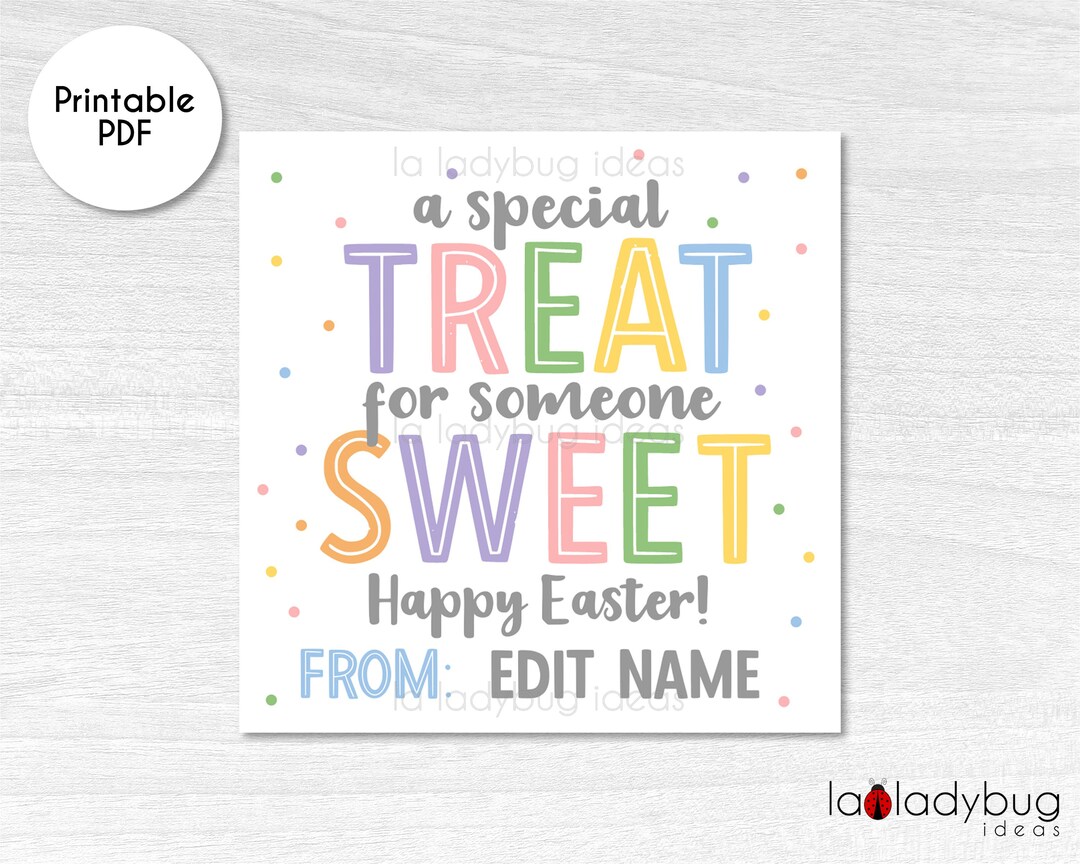 Printable Easter Tags. Printable Easter Gift Tags. Editable and ...