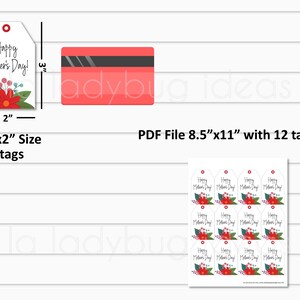Mothers Day Tags. Gift Tags for Mom. Printable PDF. Instant Download ...