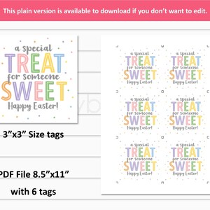 Printable Easter Tags. Printable Easter Gift Tags. Editable and ...
