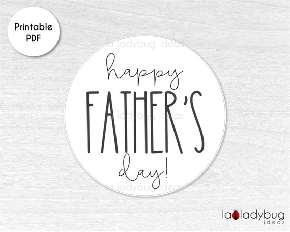 Father's Day Stickers: Printable Gift Tags (PDF)