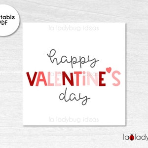 Happy Valentines Sticker. Valentines Day Printable Sticker. Happy ...