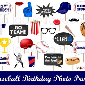 Baseball Birthday Party  photo booth props. Printable. DIY Birthday party bubble speech. Instant download. PDF Digital file. High resolution