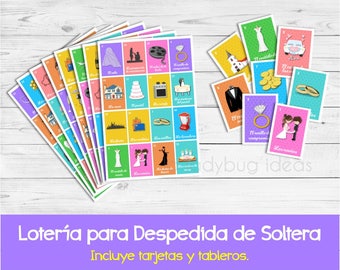 Spanish Bridal Shower Loteria Game, Bachelorette Party Bingo