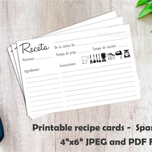 Receptenboek. Tarjeta para imprimir. Regalo para despedida de soltera. Spaans vrijgezellenfeest. Receptie. Recensies voor novia. Pdf