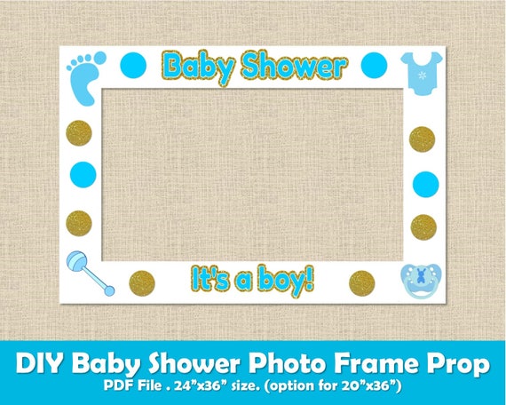 diy baby shower photo frame