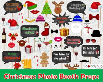 Christmas Photo Booth Props. Printable. DIY Christmas Bubble | Etsy