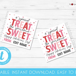 Printable Valentines Tags. Printable Valentines Day Gift Tags. Editable ...