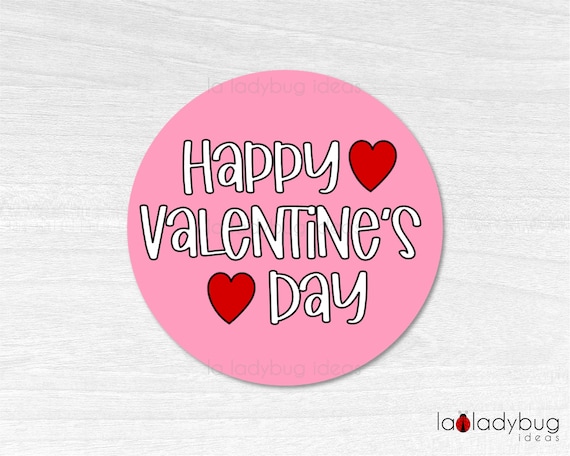 Happy Valentine's Day Tag. Valentines Day Printable - Etsy