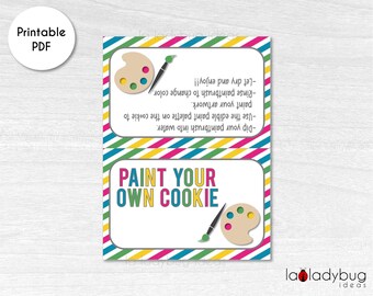 Malen Sie Ihren eigenen Cookie Bag Topper: Druckbare Anweisungskarten (PDF)
