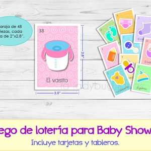 Baby Loteria Printed. Lotería Para Baby Shower. Mexican Lottery Game ...