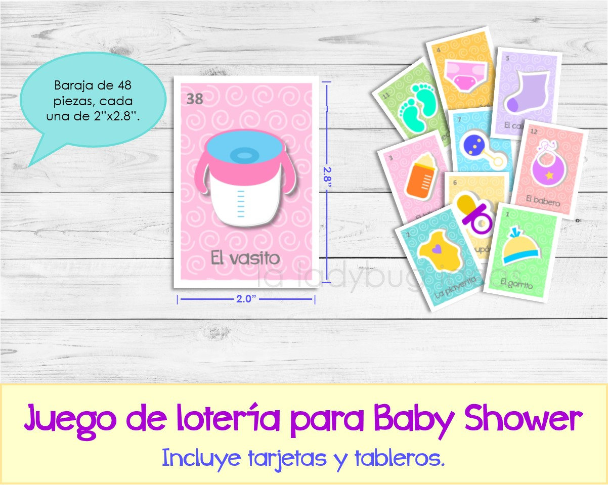 Baby Loteria Printed. Lotería Para Baby Shower. Mexican | Etsy