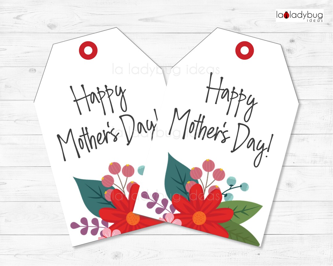 Mothers Day Tags. Gift Tags for Mom. Printable PDF. Instant Download