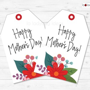 Mothers day Tags. Gift Tags for Mom. Printable PDF. Instant Download. Mothers day gift tag. Happy mother&#39;s day. Printable mothers day tags