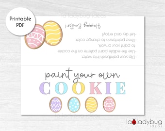 Ostern Malen Sie Ihre eigenen Cookie Bag Topper Karte (PDF)