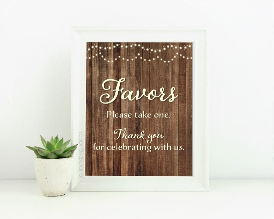 Wedding Printable Signs Bundle. Rustic Wedding Sign. PDF - Etsy