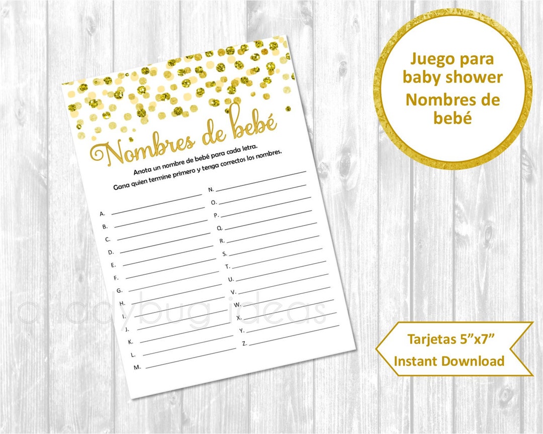 Juegos Para Baby Shower Para Imprimir Nombres De Bebe Carrera De