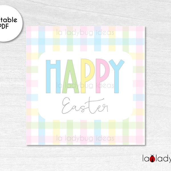 Easter printable tags. Easter cookie card. Easter cookie tags. Printable Cookie Square tag. Printable Easter gift tag. Easter printable tag.