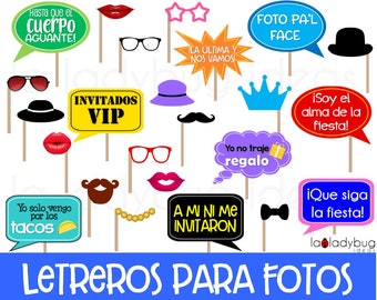 Accessori per Photo Booth della Fiesta spagnola, cartelli stampabili (PDF)