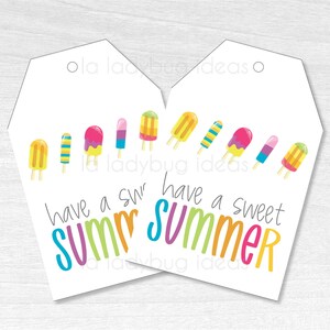 Summer gift Tags. Gift Tags for summer. Printable PDF. Instant Download. Summer printable tags. Happy summer. Printable summer tags