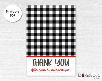 Printable Thank You Cookie Cards (PDF)