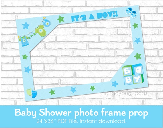 baby shower photo frame diy
