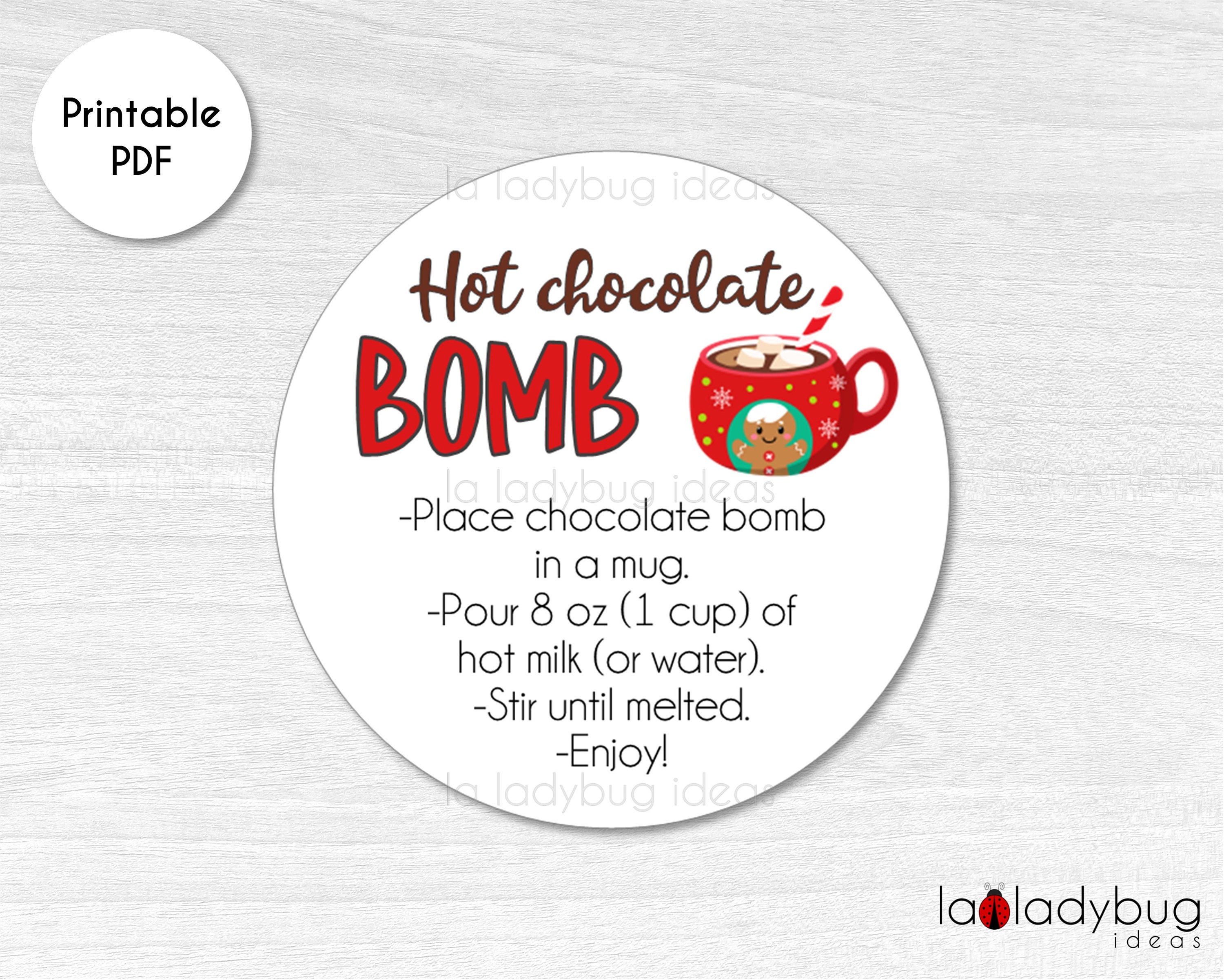 Hot Cocoa Bombs Instructions Printable