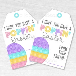 Etiquetas de regalo de Pascua. Etiquetas de Pascua Poppin. PDF imprimible. Descarga instantánea. Etiqueta de regalo de Pascua. Felices Pascuas poppin etiquetas