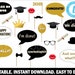 Graduation Photo Booth Props. Editable. Printable File. DIY Graduation ...