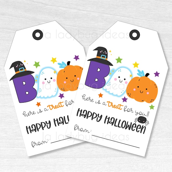 Halloween Printable Tags. Gift Tags for Halloween. Printable PDF. Instant Download. Happy Halloween gift tag. Happy Halloween tag.