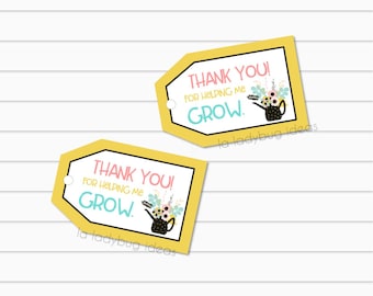 Teacher Appreciation Gift Tags: Printable Thank You Tags (PDF)