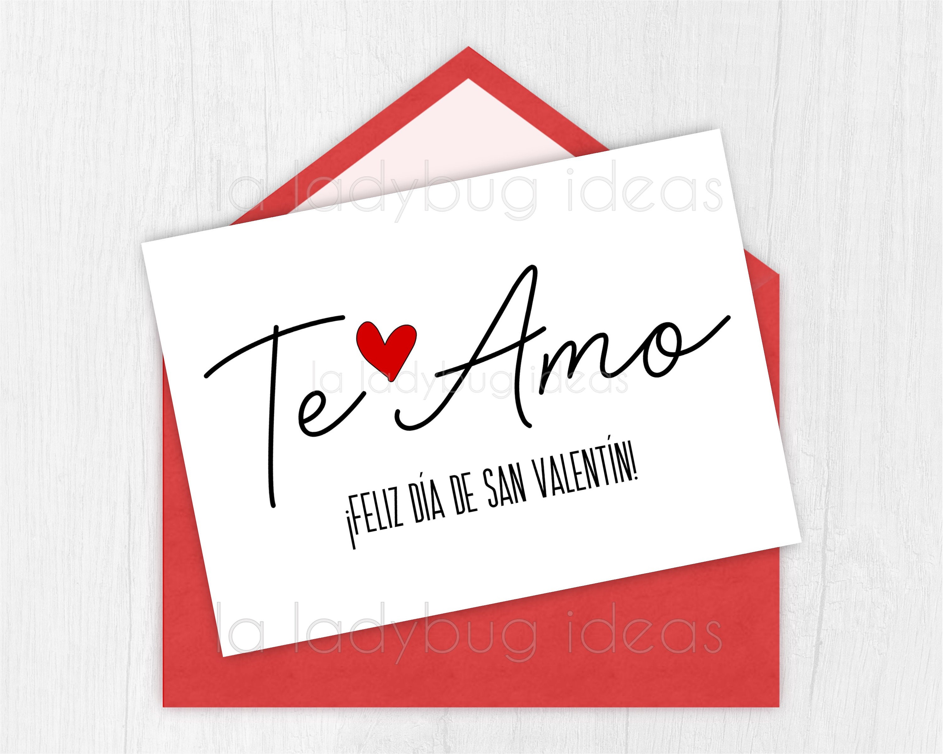 Tarjeta De San Valentin Para Imprimir. Feliz Dia De San Valentin. Archivo  Digital Para Imprimir. Printable Valentines Day Card in Spanish. - Etsy