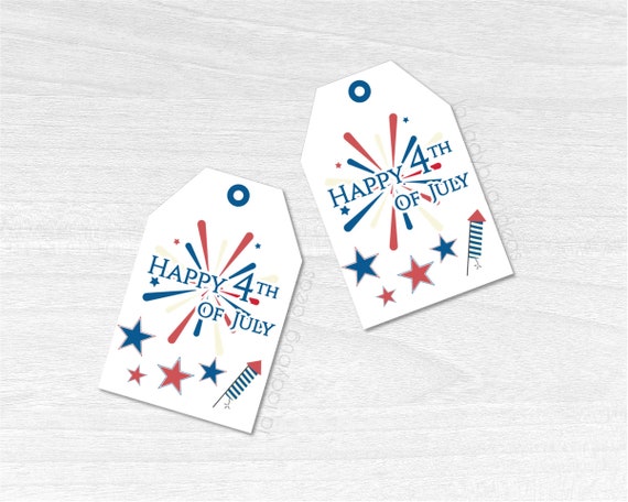 4th of July Gift Tags: Printable Patriotic Design (PDF)