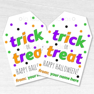 Halloween Gift tags EDITABLE. Printable Halloween tags. Editable and printable Halloween gift tags. Easy to edit JPEG/PDF. Halloween tags