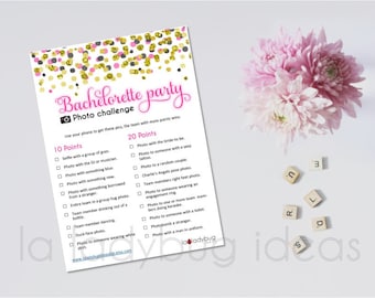 Bachelorette Party Photo Challenge Game: Druckbare Brautparty-Schnitzeljagd (PDF-Datei)