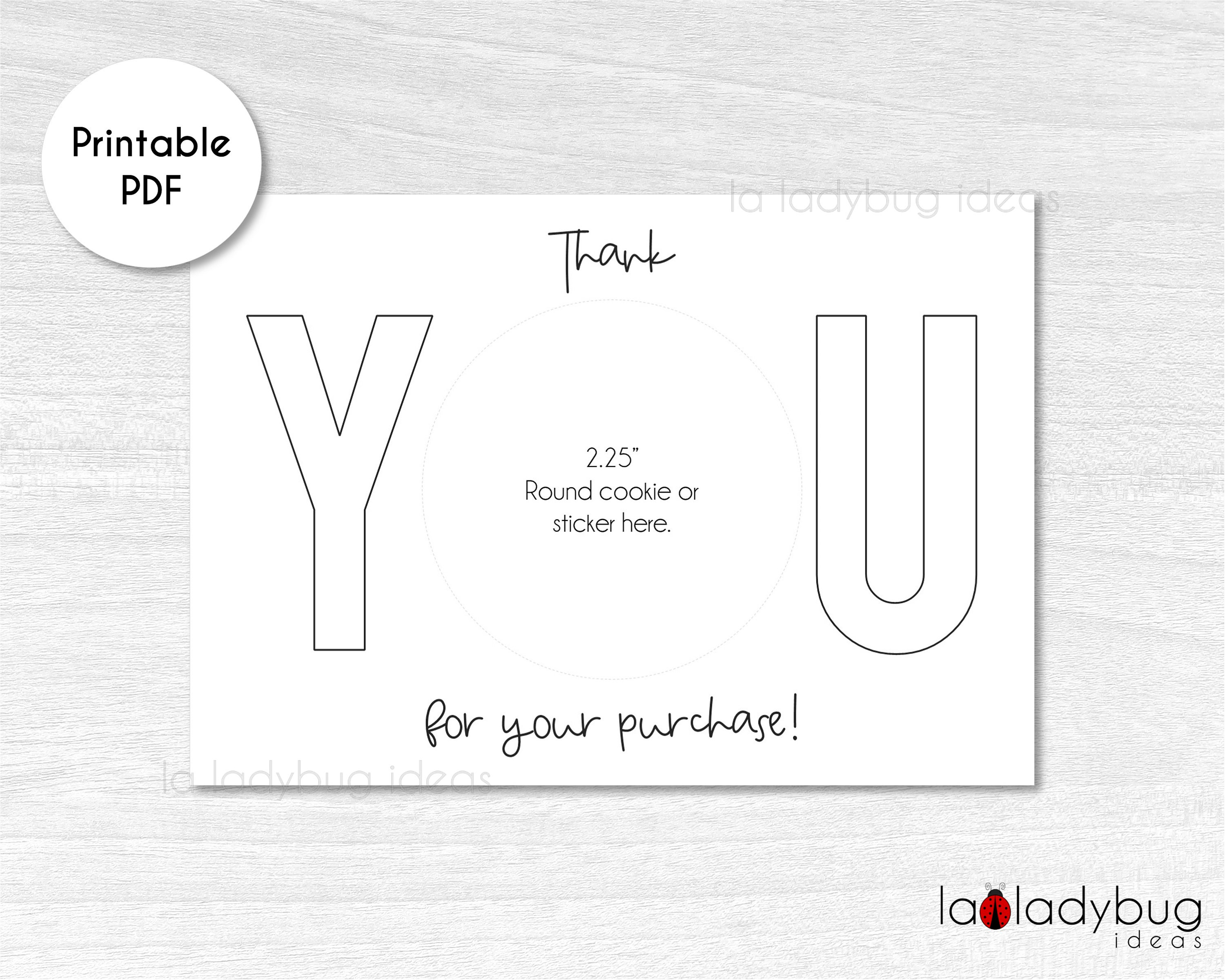 Printable Thank You Cookie Card. Mini Card for Cookies. - Etsy Singapore