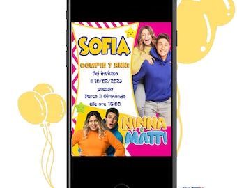 Invito DIGITALE Ninna e Matti per feste di compleanno!