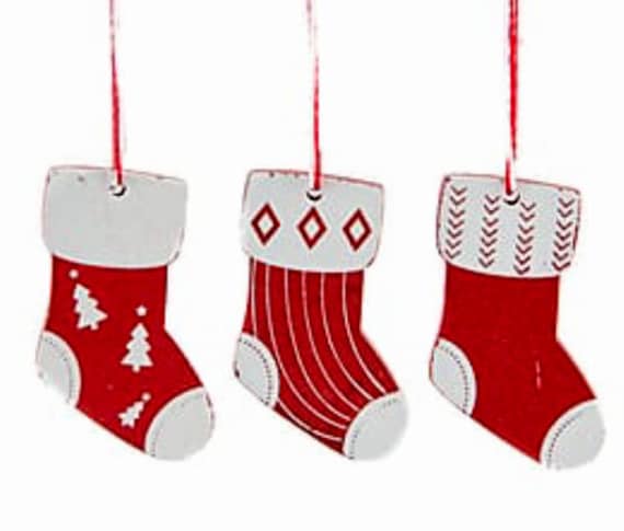 Christmas stocking, ornaments, christmas decorations, decorations, wood,tree decorations