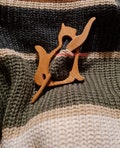 Kitten Wooden Shawl Pin, Wood Brooch, Wood Scarf Pin, Women Gift, Baby girl gift,Eco friendly Accessory, Jewlery, love, geart pin, brooch product logo