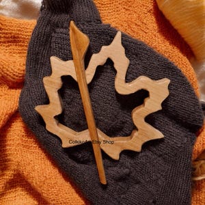 Blatt Holz Schalnadel, Brosche, Schal, Umweltfreundliches Accessoire, Schmuck, Kanada