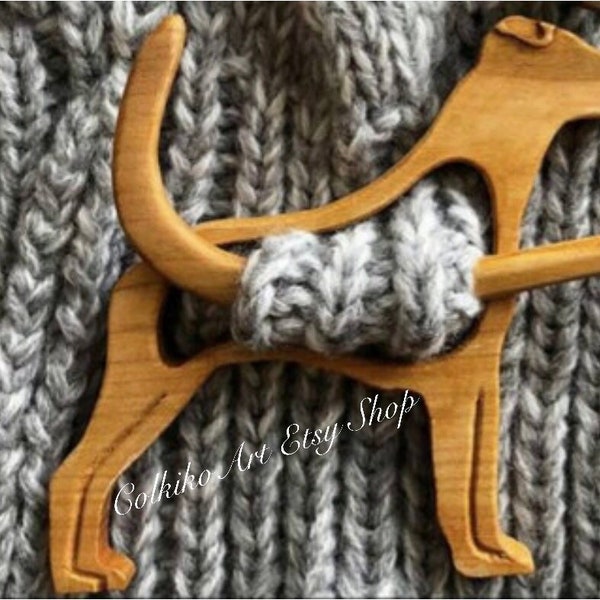 Épingle de châle de terrier de renard, épingle de châle en bois, broche en bois, épingle d'écharpe, cadeau de femmes, cadeau de bébé fille, accessoire écologique, bijoux, broche d'animal