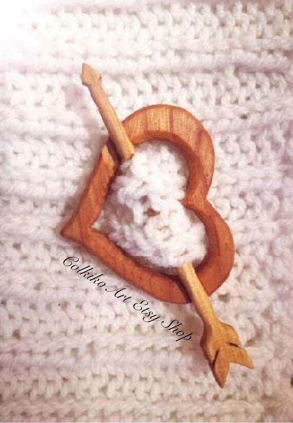 Wooden Shawl Pin Wood Brooch Wood Scarf Pin Women Gift Baby