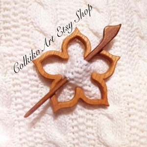 Custom Wooden Shawl Pin, animals, girl gift,Eco friendly Accessory, Jewlery, animal, turtle pin, brooch image 4